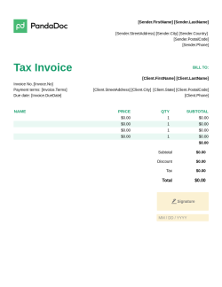 Tax Invoice Template