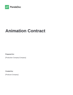 Animation Contract Template