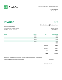 Blank Invoice Template