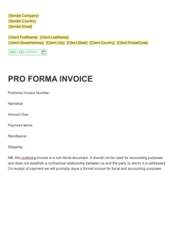 Proforma Invoice Template