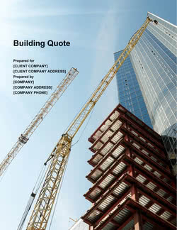 Building Quote Template