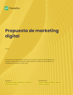 Plantilla de propuesta de marketing digital