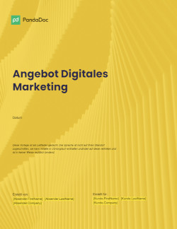 Kostenvoranschlag für digitales Marketing