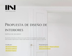 Plantilla de propuesta de diseño de interiores