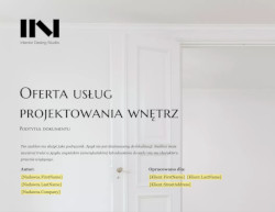 Oferta usług projektowania wnętrz