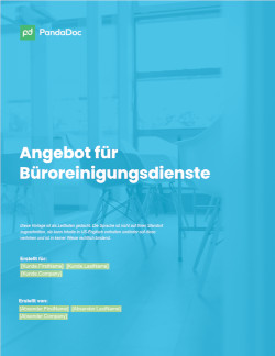 Kostenvoranschlag für Büroreinigung