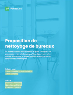 Proposition de nettoyage de bureaux