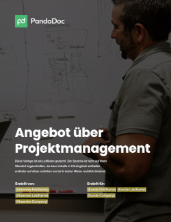 Kostenvoranschlag für Projektmanagement