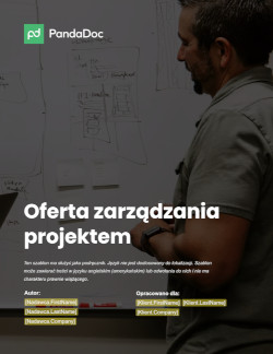 Oferta zarządzania projektem