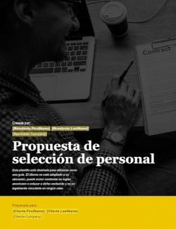 Plantilla de propuesta de selección de personal