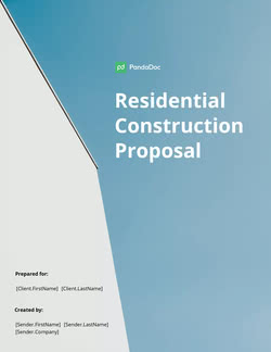 Residential Construction Proposal Template