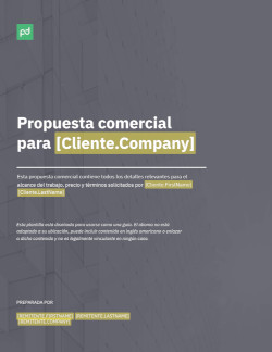 Plantilla de propuesta comercial