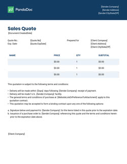 Sales Quote Template