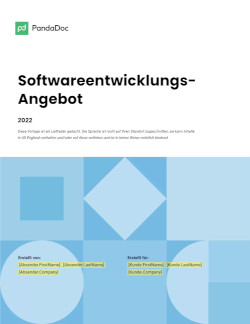 Kostenvoranschlag für Softwareentwicklung