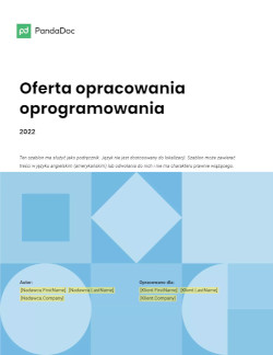 Oferta dotycząca opracowania oprogramowania