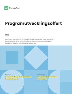 Programutveckling – Förslag