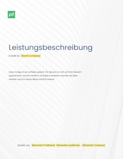 Leistungsbeschreibung