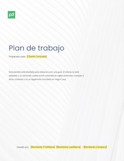 Plantilla de plan de trabajo