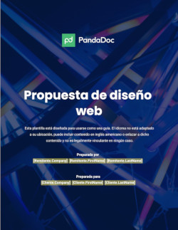 Plantilla de propuesta de diseño web