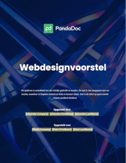 Voorstel voor webdesign