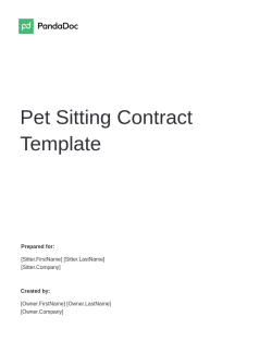 Pet Sitting Contract