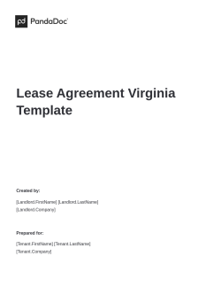 Lease Agreement Virginia Template