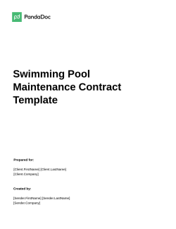 Swimming Pool Service Agreement Template