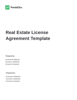 Real Estate License Agreement