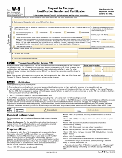 W-9 Tax Forms