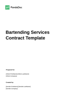 Bartending Services Contract Template