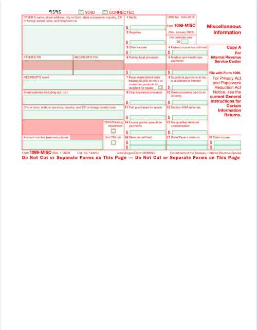 1099-MISC Form Template - Create and Fill Online