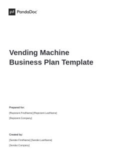 Vending Machine Business Plan Template