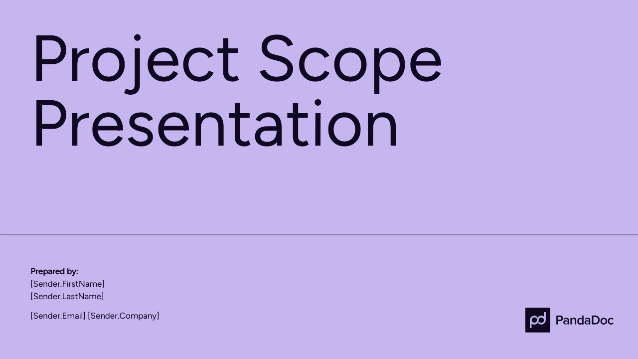 Project Scope Presentation Template