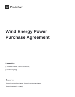 Wind Energy Power Purchase Agreement