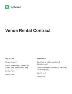 Venue Rental Contract