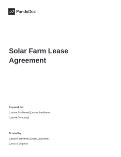 Solar Farm Lease Agreement