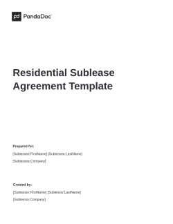 Residential Sublease Agreement Template