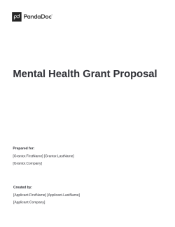 Mental Health Grant Proposal
