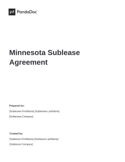 Minnesota Sublease Agreement