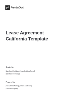 Lease Agreement California Template