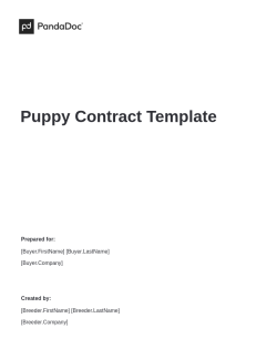 Puppy Contract Template