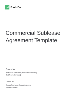 Commercial Sublease Agreement Template