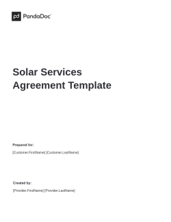 Solar Services Agreement Template
