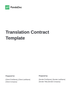 Translation Contract Template
