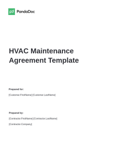 HVAC Maintenance Agreement Template