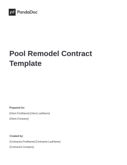 Pool Remodel Contract Template