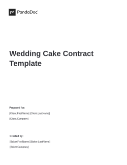 Wedding Cake Contract Template