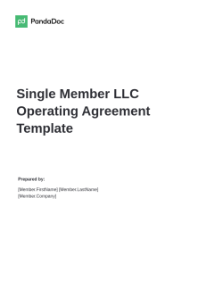 Single Member LLC Operating Agreement Template