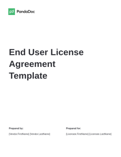 End User License Agreement Template