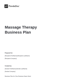 Massage Therapy Business Plan